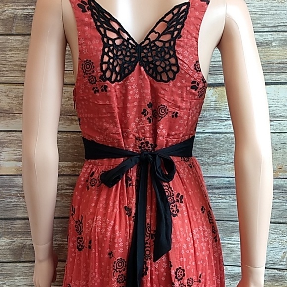 Free People Burnt Orange Butterfly Sundress - Picture 4 of 8